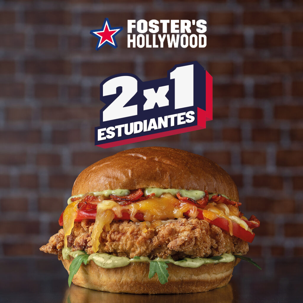 2x1 estudiantes en Foster's Hollywood de Metromar