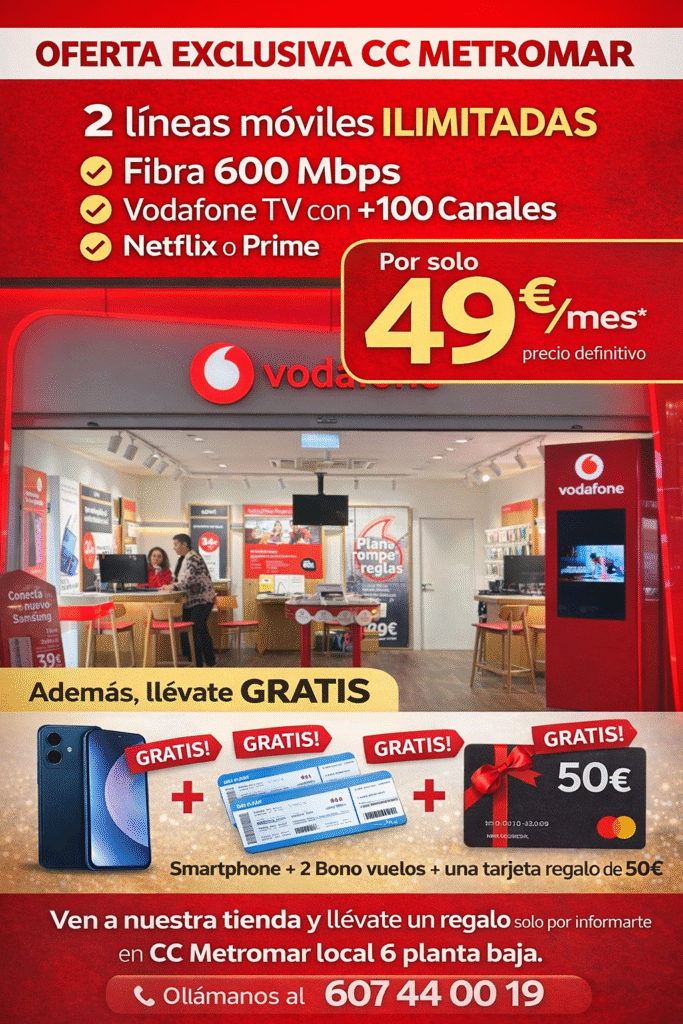Fibra, móvil, TV y plataformas por solo 49€/mes